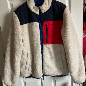 Tommy Hilfiger Men's Fleece Jacket - Cream, Red, Blue